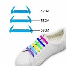 12PCS/set New Elastic Silicone Shoelaces For Women Men No Tie High Quality Shoe laces 6 Colors Rubber Shoelace