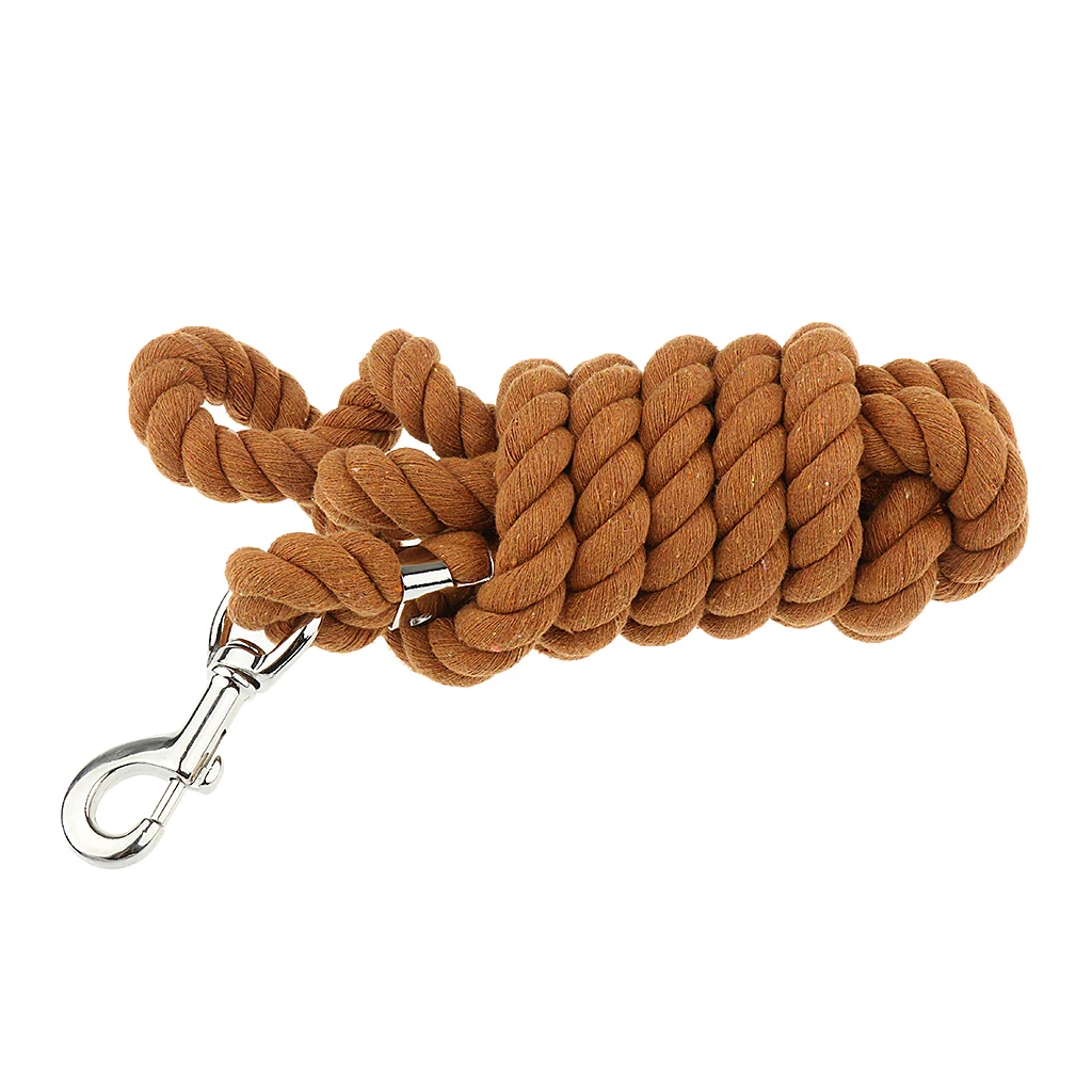 Perfeclan  Premium Horse Lead Ropes Cotton Weave Rein Halters Braided Reins 2.5 m Extra Thick Rope 