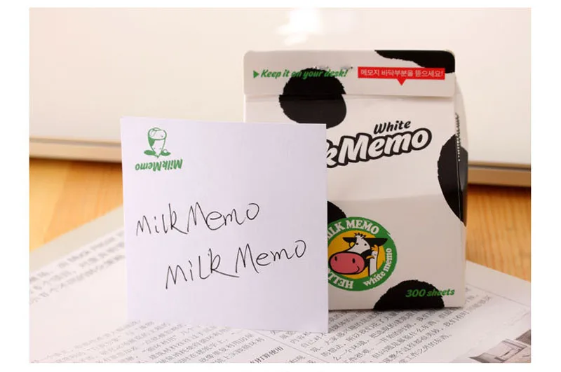 EZONE милая коробочка упакованы заметки молоко/банан/зеленый чай блокнот Красочные Внутренняя страница утолщаются 300 простыни детские школы