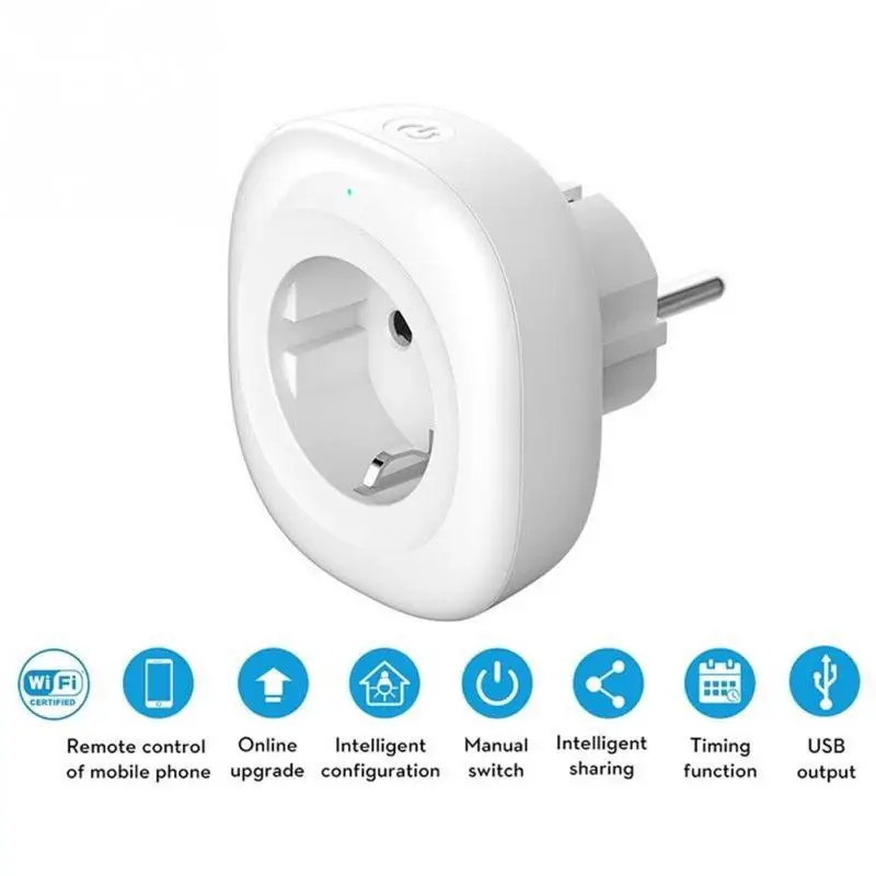 

Switch Timing USB Output Smart Socket WIFI EU Power Plug APP Remote Control EU plug