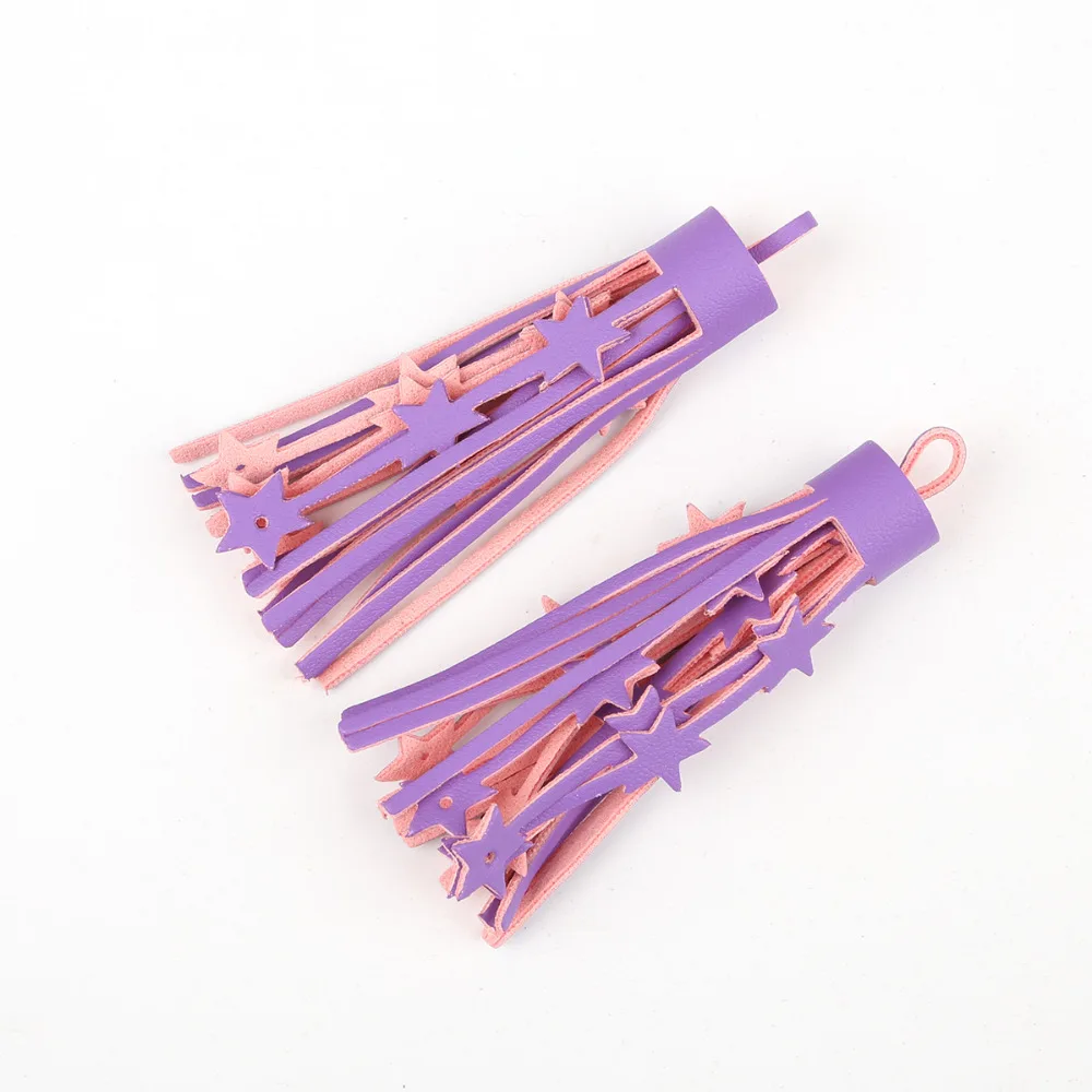 

2pcs/Star Tassels/Charms Leather Tassel/DIY Accessories/7Colors/ Dia 1.5cm/Height 8cm/Crafts,Bag,Key Chain,Dangler Decoration