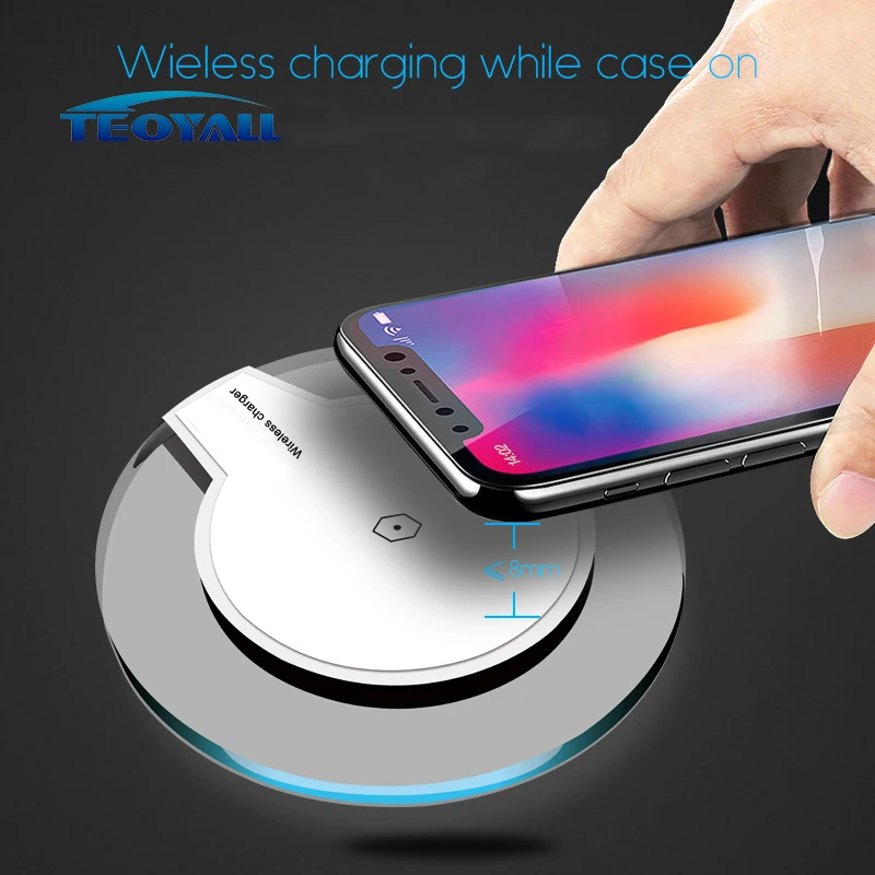 

TeoYall Qi Wireless Charger for iPhone XS Max X XR 8 PLUS Fashion Charging Dock Cradle Charger forSamsung Galaxy S9 S8 Plus Note