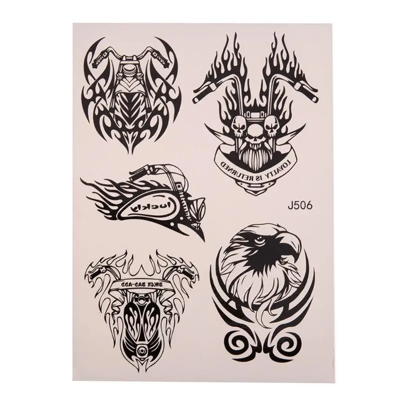 1pc Waterproof Fake Temporary Tattoos Sticker Pattern Print Tattoo