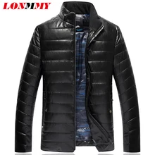 LONMMY 7XL 8XL зимние куртки мужские парки мужские утолщенные повседневные пальто мужские тонкие модные дешевые пуховики Черный Фиолетовый