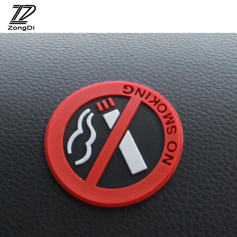 ZD 1 шт. наклейки не курить логотип для Toyota C-HR Corolla RAV4 Honda Accord Civic Fit CRV nissan Qashqai Juke Almera