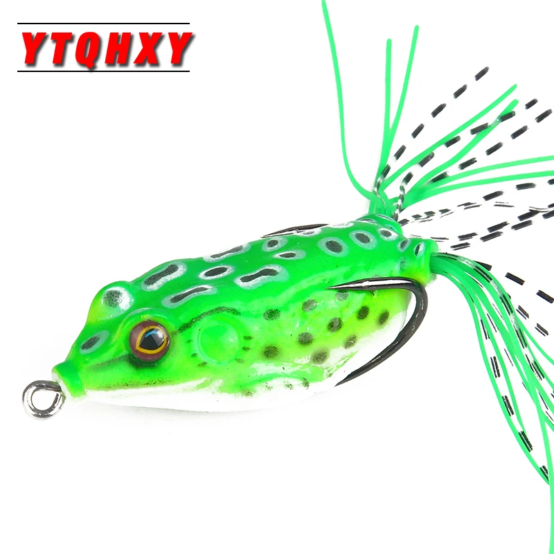 

YTQHXY Soft Frog Fishing Minnow 1Pcs 6cm 14g Lifelike Mix Crank Lures Silicone Wobblers Top water spinner bait Fishing Lure WQ68