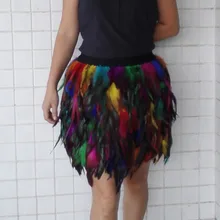 Многоярусная Петух coque перо Коктейльная юбка в Радужном цвете для вечерние, мяч# SKT16009