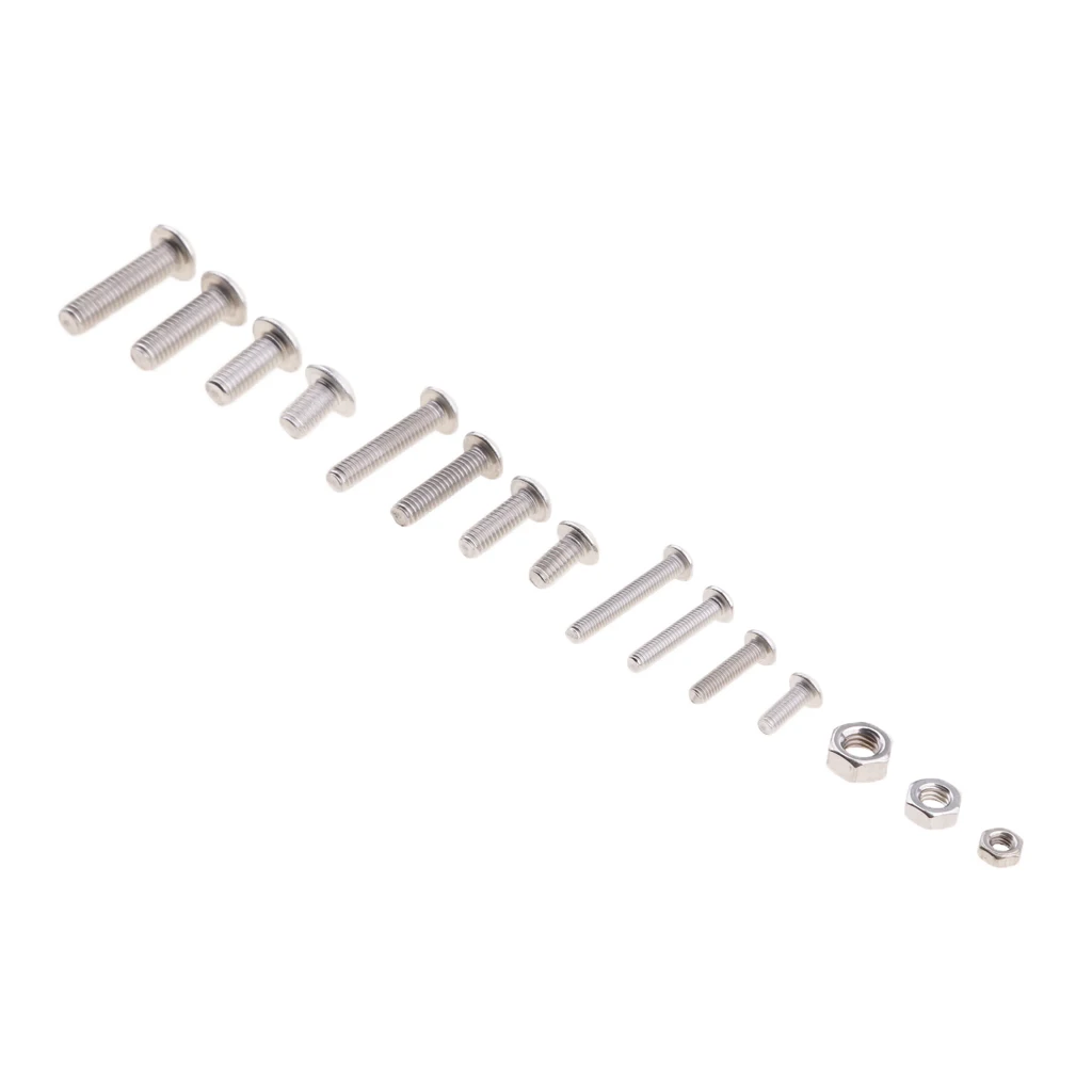 500Pcs M3 M4 M5 Stainless Steel Button Head Hex Socket Cap Screws Nuts Kit