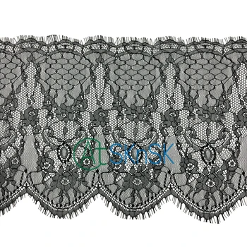 

White Black Woven Eyelash Lace Ribbons DIY Garment Lace Embellishment for Clothing Skirt Dress Sewing Decoration 22cm Width