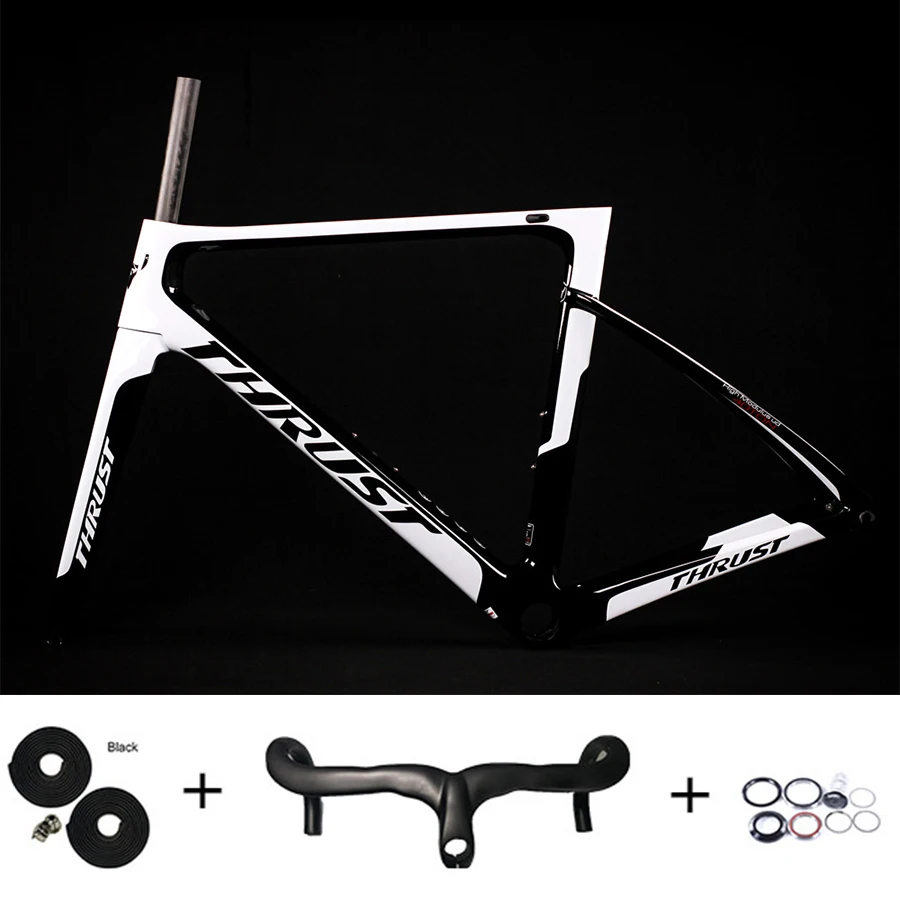 Clearance Carbon Road Frame T1000 Carbon Fiber Bike Frame Carbon Frame with 3K Integrated Handlebar Carbon Road Frame 1 Clearance Carbon Road Frame T1000 Carbon Fiber Bike Frame Carbon Frame with 3K Integrated Handlebar Carbon Road Frame 1
