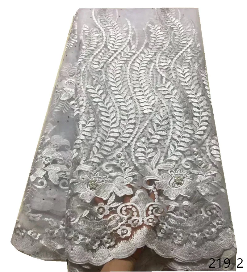 Королевский синий нигерийский кружевной ткани Дубай вышитые французский тюль кружева последние африканские кружевные ткани с камнями и бисером 219
