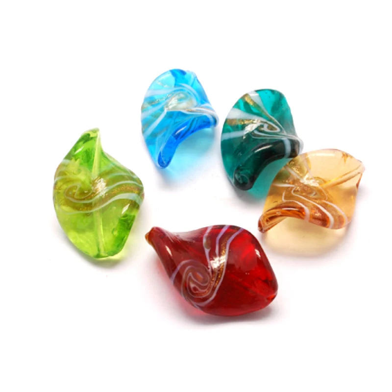 PANDAHALL смешанные Цвет Бусы 200 шт./уп. Ручной работы Бусины Lampwork неправильной формы 4~ 20 мм отверстие: 1~ 2,5 мм