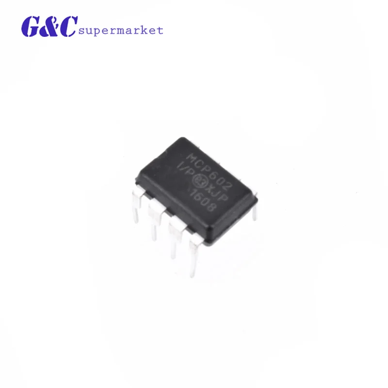 

2PCS MCP602-I/P DIP8 MCP602 DIP DIP8 2.7V to 5.5V Single Supply CMOS Op Amps