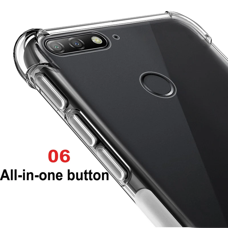 Роскошный противоударный прозрачный мягкий чехол для Huawei Honor 7C чехлы телефонов