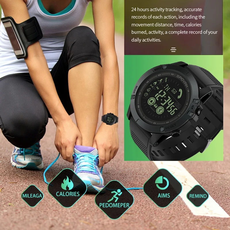 Spovan PR1 iOS/Android Смарт часы водонепроницаемые спортивные часы барометр альтиметр термометр smartwatch наручные часы Relogio