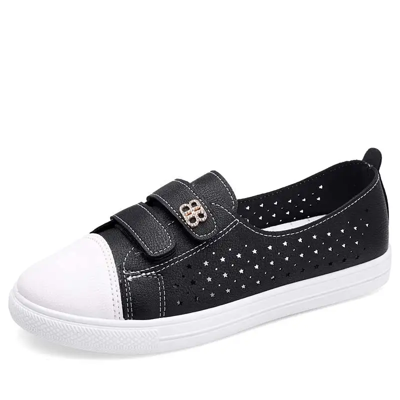 Women Sneakers Shoes 2019 Summer Hollow PU Women Casual Shoes Flats Platform Breathable Shallow Fashion Shoes Women Shoes