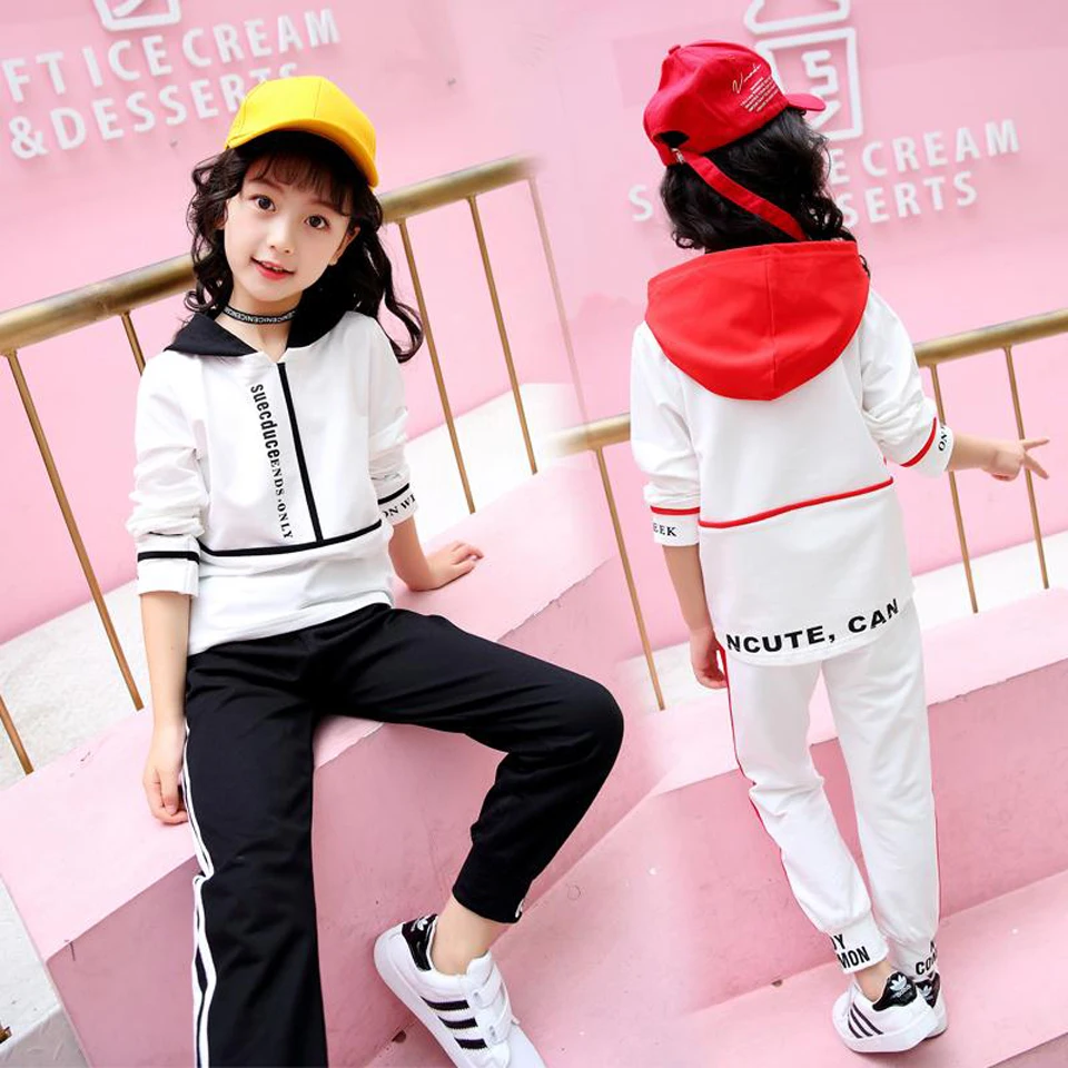 

Girls Clothing Set Autumn Two Piece Top & Pants Casual Hoodie Long Sleeve Tracksuit Kids Child Clothes 5 6 7 8 9 10 11 12 Years