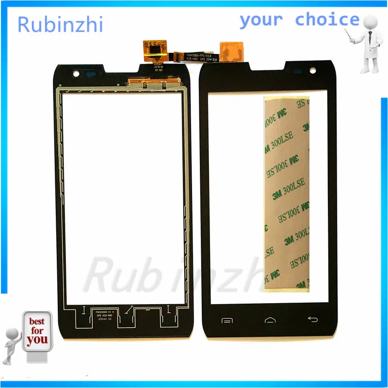 RUBINZHI Phone Touchscreen Sensor For Doogee DG700 touch screen Digitizer Glass Panel Replacement+3M tape |