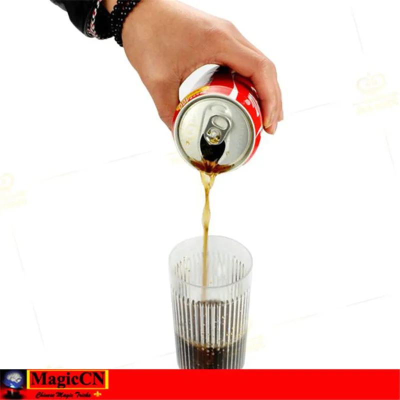 Cola In the Air, Floating Coke, airborne coke can, Hanging glass pour