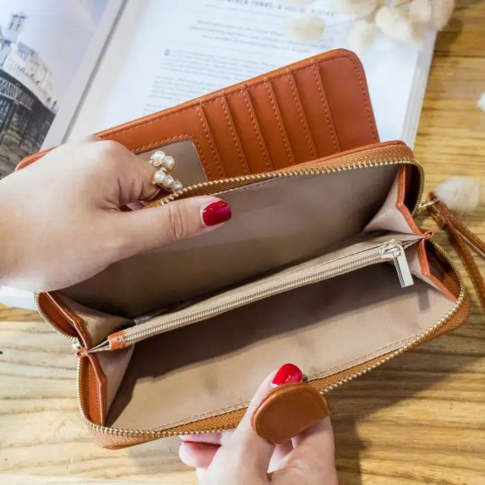 Новое поступление Модный женский кошелек из искусственной кожи Длинный держатель для карт чехол клатч сумочка
