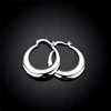 DOTEFFIL 925 Sterling Silver Circle Smooth U Shape Big Hoop Earrings For Women Wedding Engagement Jewelry ► Photo 3/6