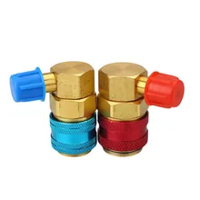 2 шт. регулируемые R134A быстро Кондиционер Муфты адаптеры высокого низкого переменного тока манометр шланг конверсионный комплект