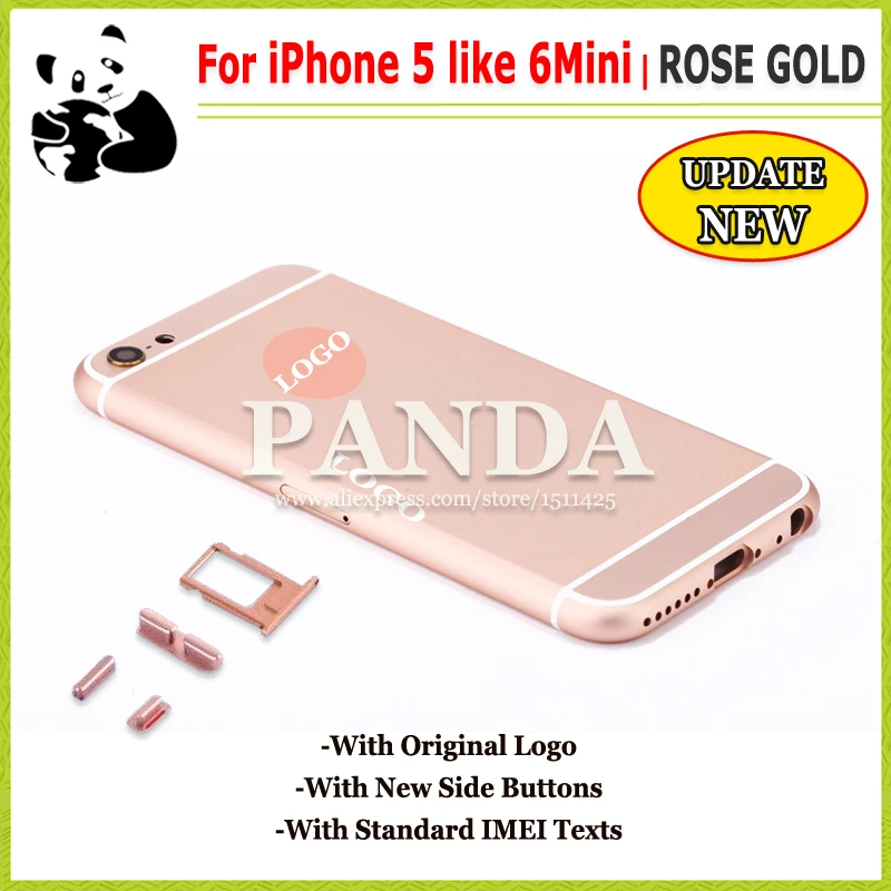 Розовое Золото Для iPhone 6 Mini Корпус с Обновление Новая Замена шасси для 5 Как