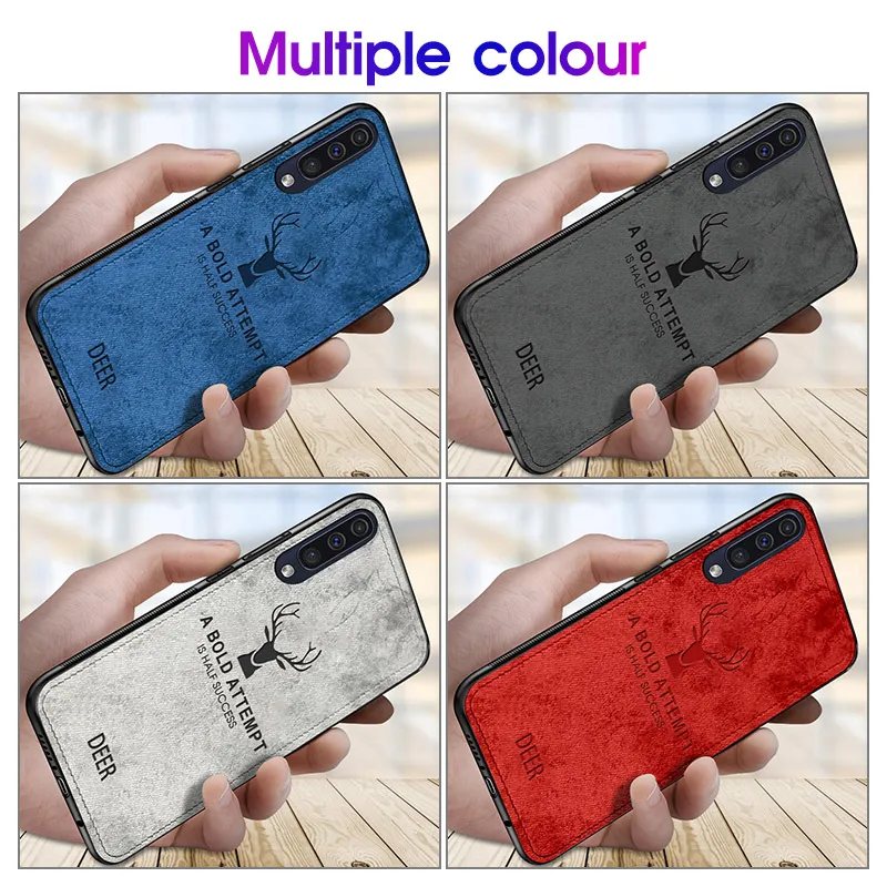 

Soft Cloth Case For Samsung Galaxy A90 A80 A70 A60 A50 A40 A30 A20 A10 Fabric Case For J4 J6 A6 A8 A9 A7 2018 Shockproof Cases