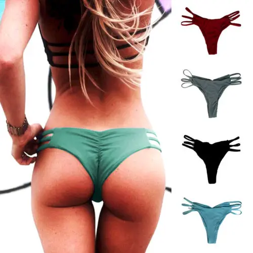 ruched bikini bottom