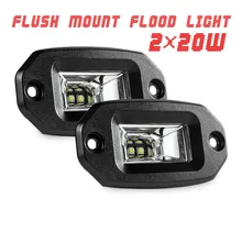

1 Pair 20W Fog Light Off Road LED lights Bar Mounting Bracket For Jeep Lamp SUV Boat