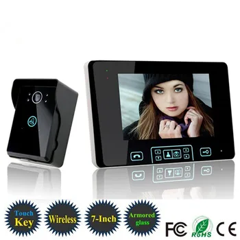 

7 Inch Digital Wireless Video Door Phone Smart IP Video Intercom System Doorbell Camera Support Remote Unlock Touch Key