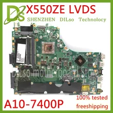 KEFU X550ZE For ASUS VM590Z X550ZE X550ZA laptop motherboard X550 X750 FX7600P FX7500 A10 7400P LVDS