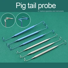 Beauty Health Makeup tools accessories Pig tail probe microsurgery stainless steel double pig tail probe Eyelid Tools