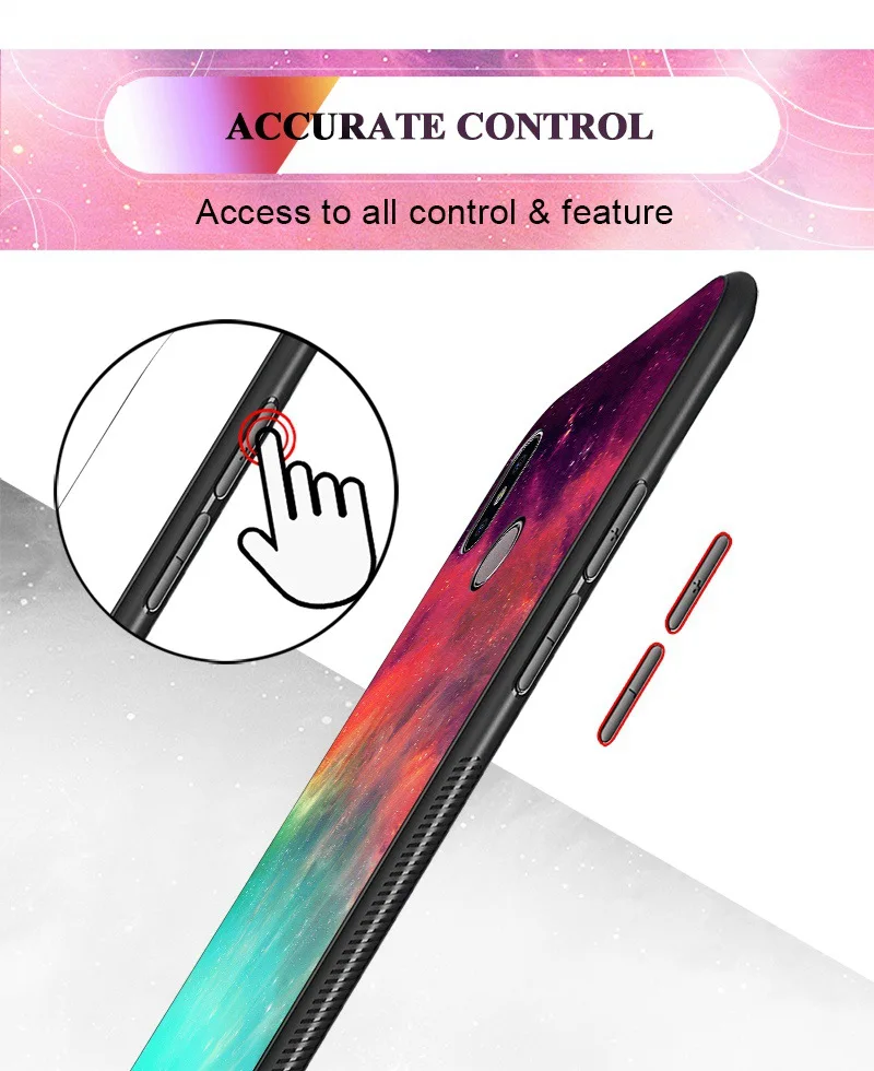 TOMKAS Space Glass Case for Xiaomi Redmi Note 5 6 Pro Cases for Pocophone F1 Silicone Cover Case for Xiaomi Redmi 4X Mi A2 Lite (12)