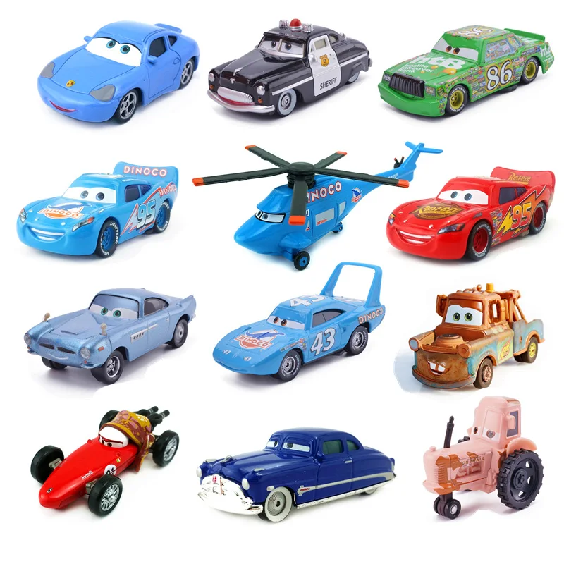 

Disney Pixar Car 27Styles Lightning McQueen Mater Jackson Storm Ramirez 1:55 Die Cast Metal Alloy Model Children's Toy Car Gift