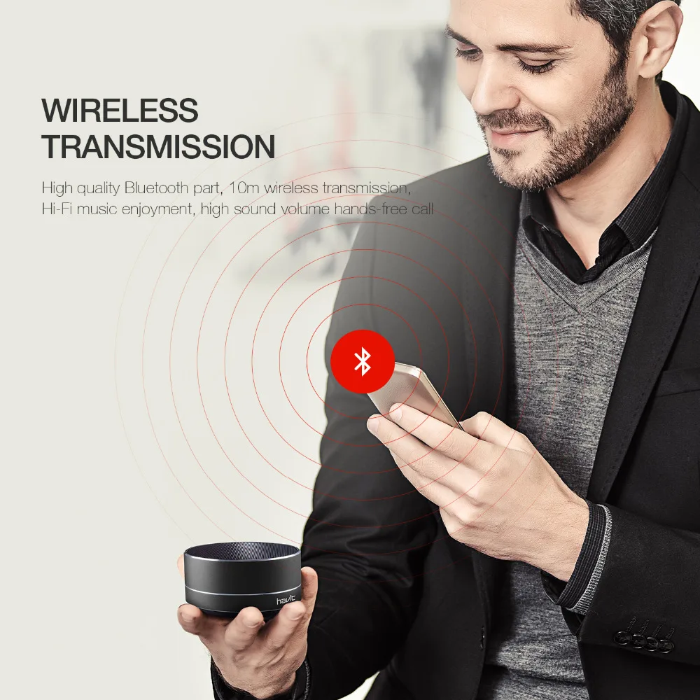 Мини Bluetooth Колонка Havit стереоколонка с супер басами без косточек портативный
