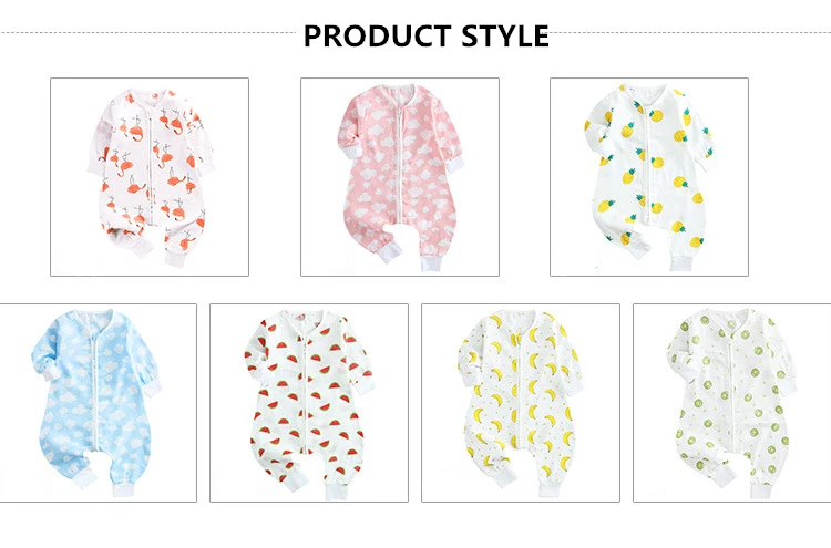Новорожденных Для маленьких мальчиков с длинными рукавами для девочек ползунки боди спальный мешок пижамы Sleepsack наряд хлопок детские