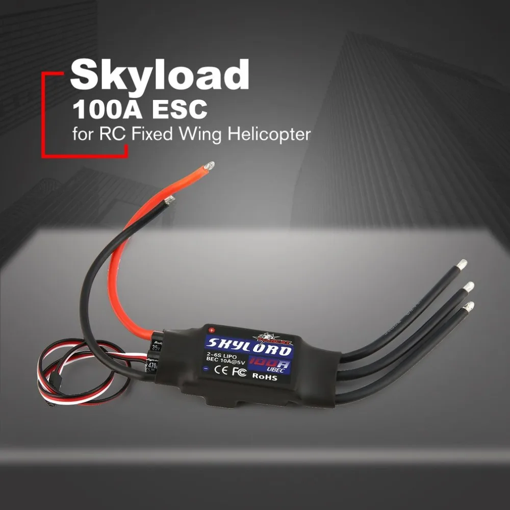 

Skyload 100A 2-6S Lipo Brushless ESC Electronic Speed Controller ESC with 5V UBEC for RC Drone Airplane Fixed Wing Helicopter