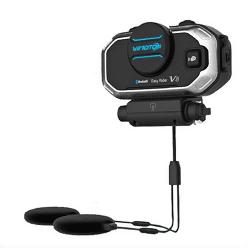 

Motorcycle Bluetooth Helm Headset Stereo Headphones For Mobile Phone and GPS 2 Way Radio Easy Rider V8 Helmet Bluetooth Headse