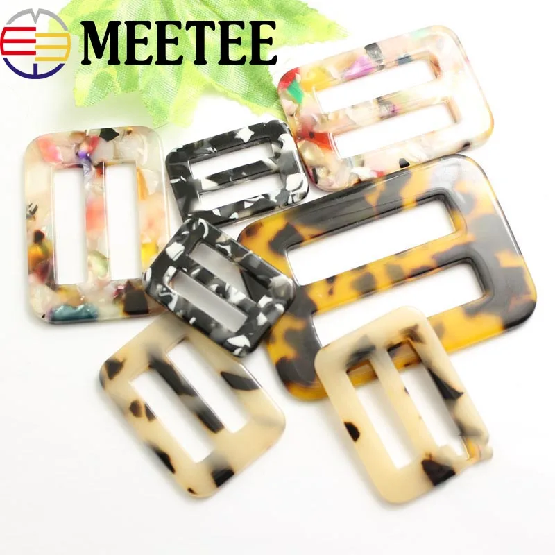 20 шт. Модные леопардовые резиновые пряжки Meetee для ремня пальто ветровка пуговицы