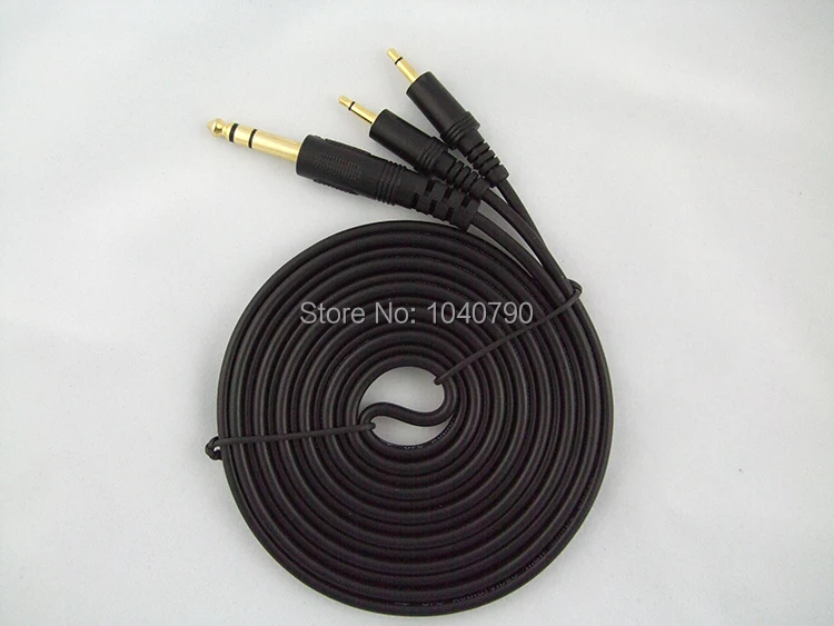 

Gold plated 6.3/6.5 to  Double 3.5 Audio line connecting line Signal cable 1M 3.2ft
