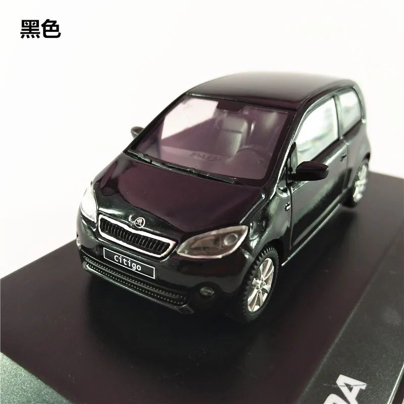 Abrex 1/43 масштаб чешские Skoda Citigo литая металлическая модель автомобиля игрушка для подарка, детей, коллекции, украшения - Цвет: Черный