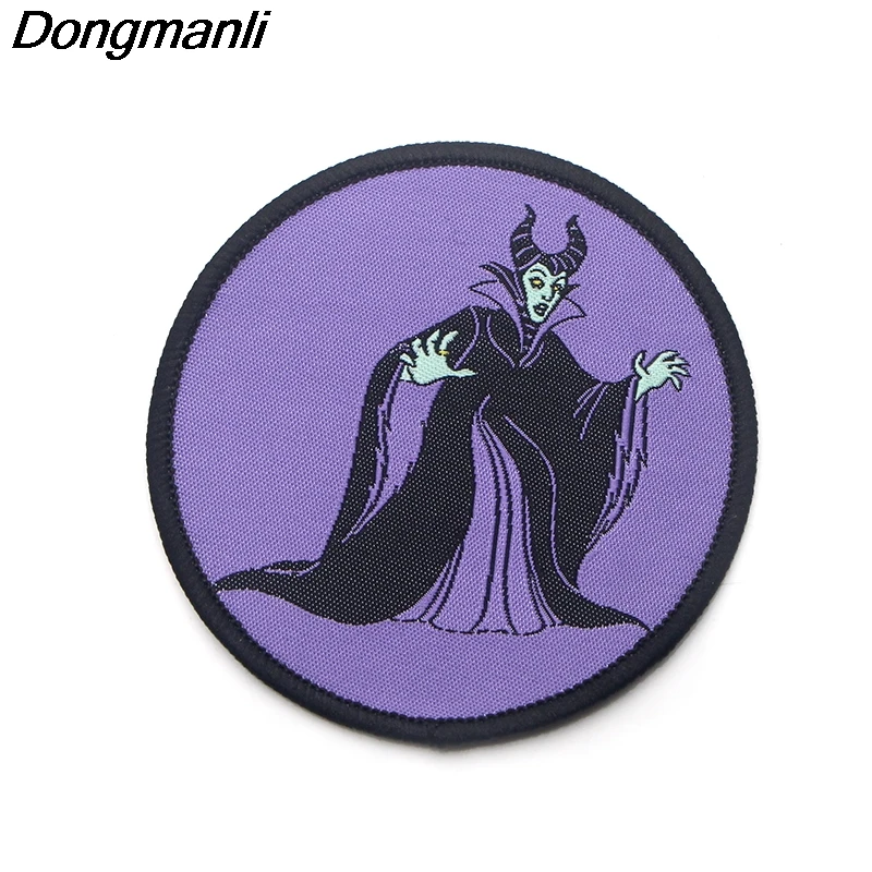 

P3600 Dongmanli Maleficent Embroidered Anime Sew Iron on Applique Badge for Clothes