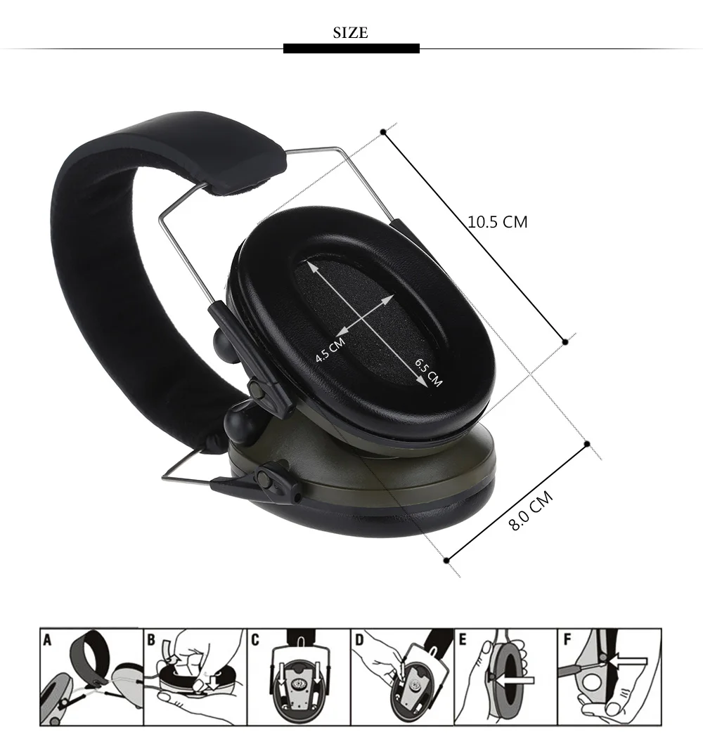 Electronic Hearing Protector Noise Canceling Ear Muffs Shooting Tactical Headset
