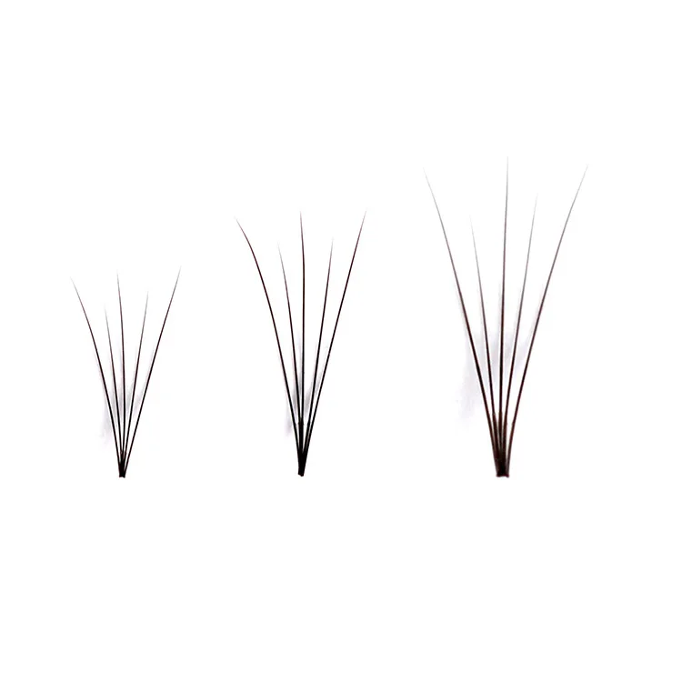 0 07 C Curl Faux Mink Eyelashes 5D Pre made Lashes Fans Natural Long Individual Eyelash 2