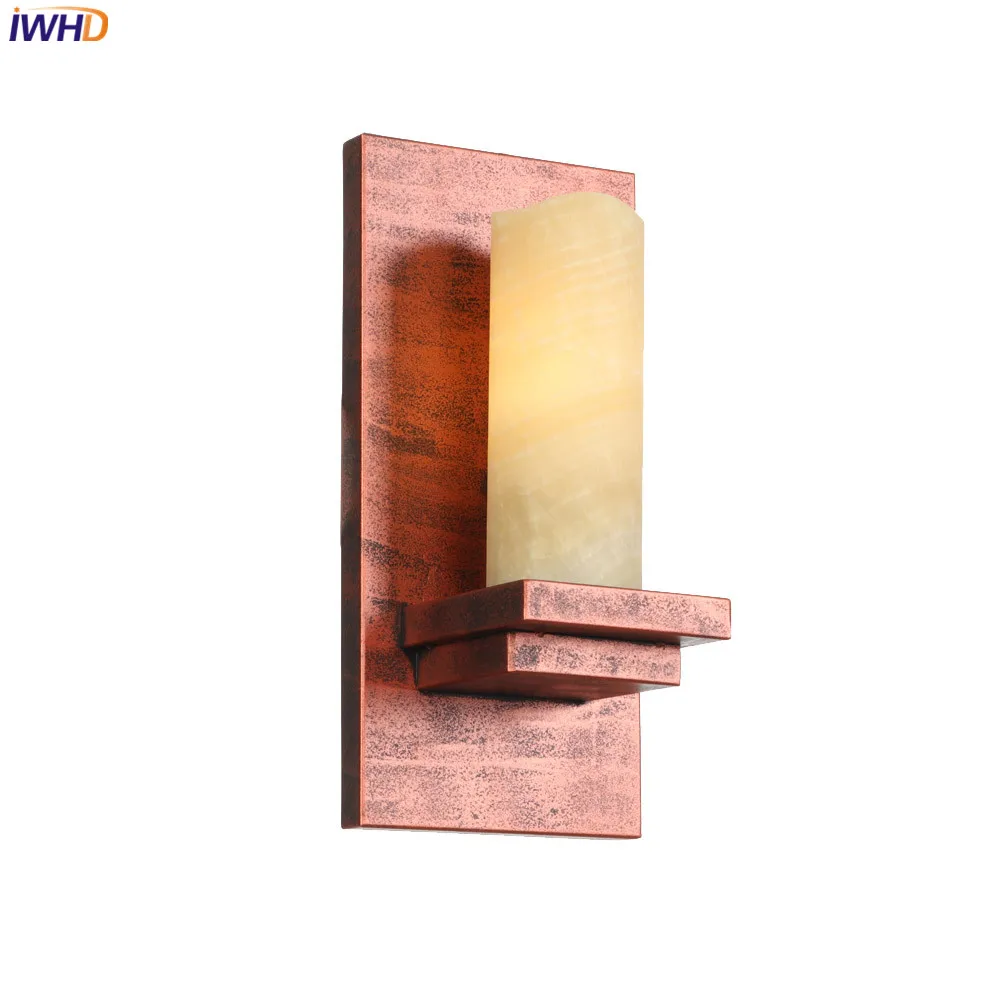

IWHD Modern Nordic LED Wall Light Marble Lampshade Wandlamp Vintage Wall Light Fixtures Home Lighting Applique Murale Luminaire