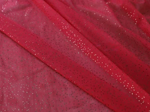 Золотое Тиснение сетчатый материал для танцевального платья стрейч ткань сетка Италия - Цвет: 1 red