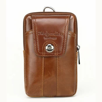 

MEIGARDASS New Men Genuine Leather Fanny Waist Bag Cell/Mobile Phone Coin Purse Pocket Belt Bum Pouch Pack 2018