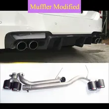 1-2 четыре из сзади углеродного волокна Выхлопной Трубы fit 10-17 BMW 5 серии 520 525 530 f10 F18 с изменение тела комплект M5 в goodgo