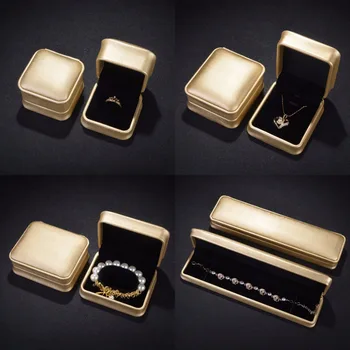 

JAVRIVK Jewelry Box Ring Bangle Necklace Pendant Gifts Faux Leather Display Case Wedding